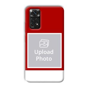 Red & White Customized Printed Back Cover for Xiaomi Redmi Note 11