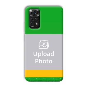 Green Yellow Customized Printed Back Cover for Xiaomi Redmi Note 11