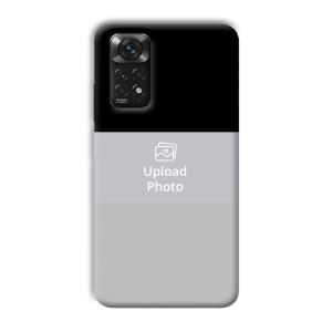 Black & Grey Customized Printed Back Cover for Xiaomi Redmi Note 11