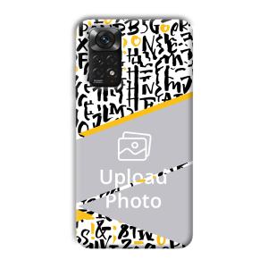 Letters Customized Printed Back Cover for Xiaomi Redmi Note 11