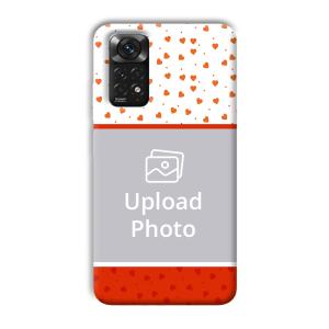 Orange Hearts Customized Printed Back Cover for Xiaomi Redmi Note 11
