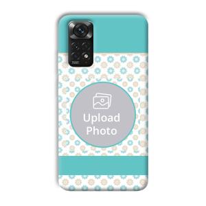 Blue Flowers Customized Printed Back Cover for Xiaomi Redmi Note 11