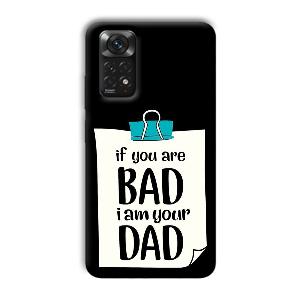 Dad Quote Phone Customized Printed Back Cover for Xiaomi Redmi Note 11