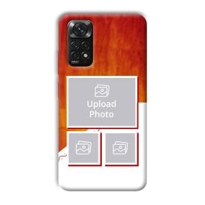 Red White Background Customized Printed Back Cover for Xiaomi Redmi Note 11S