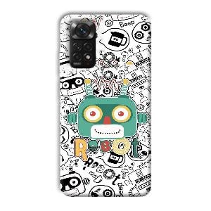 Animated Robot Phone Customized Printed Back Cover for Xiaomi Redmi Note 11S
