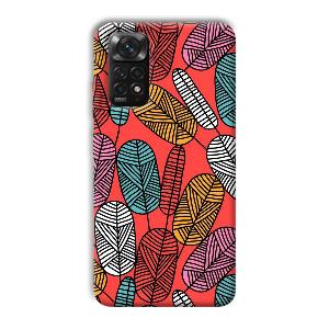 Lines and Leaves Phone Customized Printed Back Cover for Xiaomi Redmi Note 11S