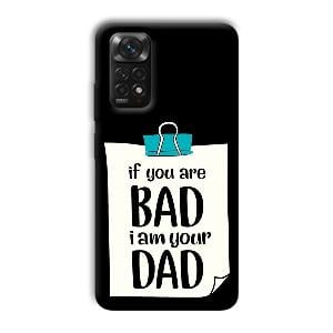 Dad Quote Phone Customized Printed Back Cover for Xiaomi Redmi Note 11S