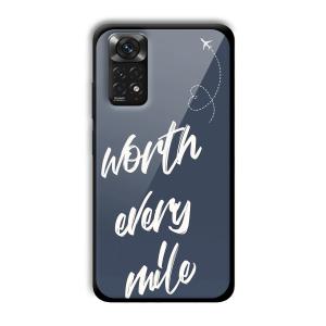 Worth Every Mile Customized Printed Glass Back Cover for Xiaomi Redmi Note 11