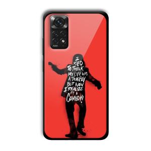 Joker Life Quote Customized Printed Glass Back Cover for Xiaomi Redmi Note 11