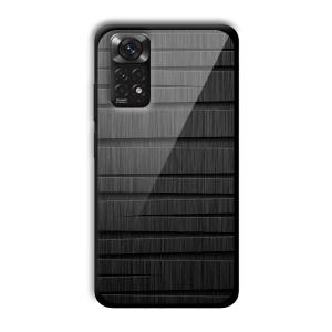 Black Wooden Pattern Customized Printed Glass Back Cover for Xiaomi Redmi Note 11