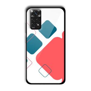 Abstract Squares Customized Printed Glass Back Cover for Xiaomi Redmi Note 11