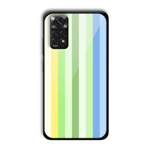 Green and Blue Customized Printed Glass Back Cover for Xiaomi Redmi Note 11