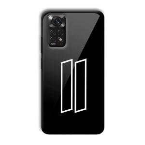 2 Stripes Customized Printed Glass Back Cover for Xiaomi Redmi Note 11