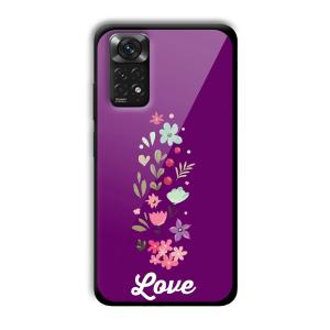 Purple Love Customized Printed Glass Back Cover for Xiaomi Redmi Note 11