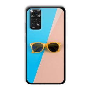 Cool Sunglasses Customized Printed Glass Back Cover for Xiaomi Redmi Note 11