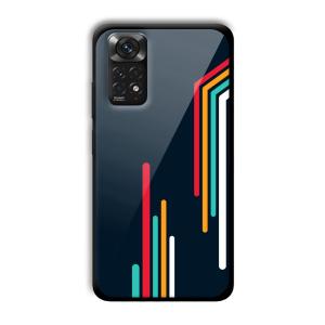 Colorful Stripes Customized Printed Glass Back Cover for Xiaomi Redmi Note 11