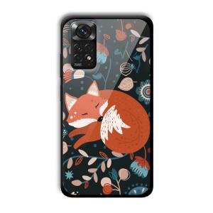 Sleepy Fox Customized Printed Glass Back Cover for Xiaomi Redmi Note 11