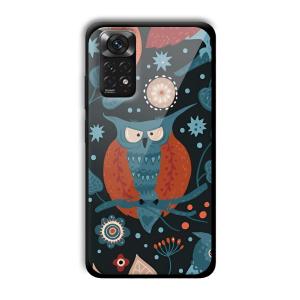 Blue Owl Customized Printed Glass Back Cover for Xiaomi Redmi Note 11
