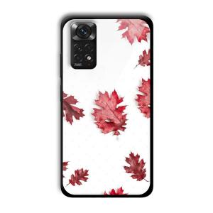 Red Leaves Customized Printed Glass Back Cover for Xiaomi Redmi Note 11