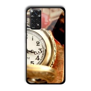 Golden Watch Customized Printed Glass Back Cover for Xiaomi Redmi Note 11