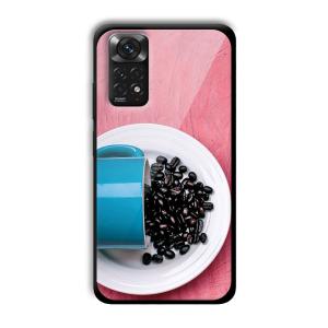 Coffee Beans Customized Printed Glass Back Cover for Xiaomi Redmi Note 11
