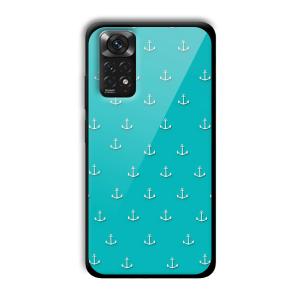 Teal Anchor Customized Printed Glass Back Cover for Xiaomi Redmi Note 11