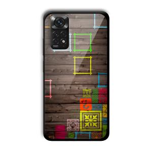 Wooden Pattern Customized Printed Glass Back Cover for Xiaomi Redmi Note 11