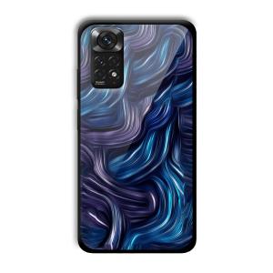 Blue Waves Customized Printed Glass Back Cover for Xiaomi Redmi Note 11