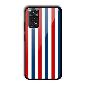 Red and Blue Customized Printed Glass Back Cover for Xiaomi Redmi Note 11
