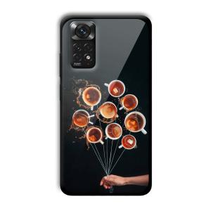 Coffee Cups Customized Printed Glass Back Cover for Xiaomi Redmi Note 11