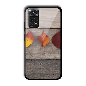 Rusty Leaves Customized Printed Glass Back Cover for Xiaomi Redmi Note 11