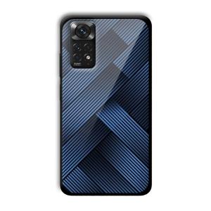 Blue Criss Cross Customized Printed Glass Back Cover for Xiaomi Redmi Note 11