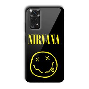 Nirvana Emoji Customized Printed Glass Back Cover for Xiaomi Redmi Note 11