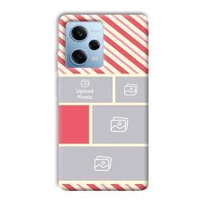 Diagnol Frame Customized Printed Back Cover for Redmi Note 12 5G