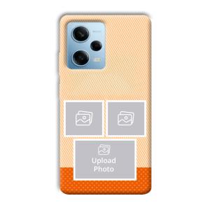 Orange Background Customized Printed Back Cover for Redmi Note 12 5G