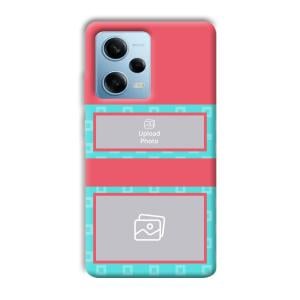 Blue Pink Customized Printed Back Cover for Redmi Note 12 5G