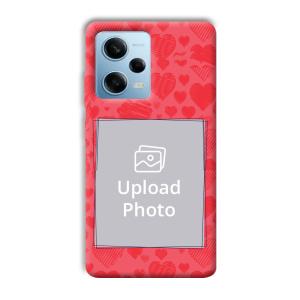 Red Hearts Customized Printed Back Cover for Redmi Note 12 5G