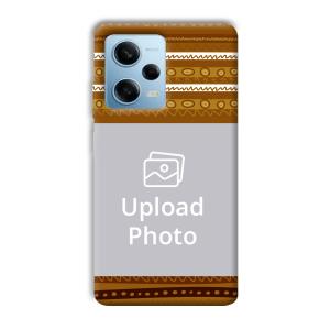 Brown Lines Customized Printed Back Cover for Redmi Note 12 5G