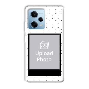 White Background  Customized Printed Back Cover for Redmi Note 12 5G