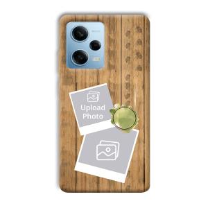 Wooden Photo Collage Customized Printed Back Cover for Redmi Note 12 5G