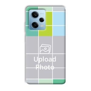 Grid Customized Printed Back Cover for Redmi Note 12 5G