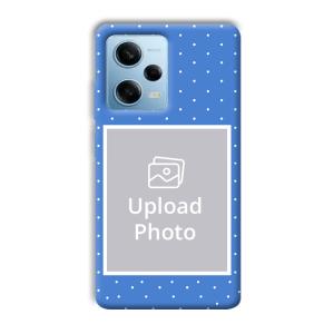 Sky Blue White Customized Printed Back Cover for Redmi Note 12 5G