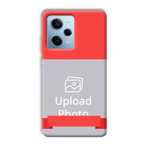 Red Design Customized Printed Back Cover for Redmi Note 12 5G