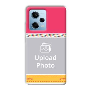 Pink Yellow Customized Printed Back Cover for Redmi Note 12 5G