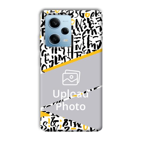 Letters Customized Printed Back Cover for Redmi Note 12 5G