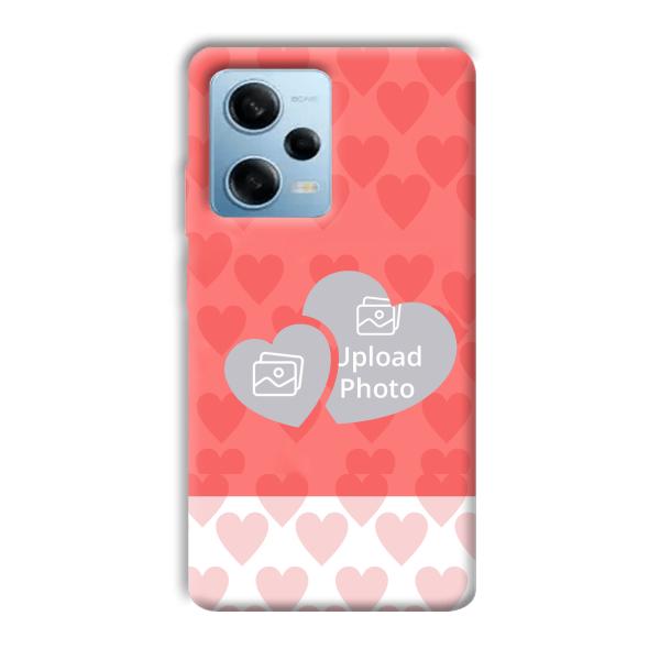 2 Hearts Customized Printed Back Cover for Redmi Note 12 5G