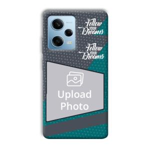 Follow Your Dreams Customized Printed Back Cover for Redmi Note 12 5G