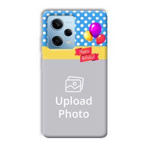Happy Birthday Customized Printed Back Cover for Redmi Note 12 5G