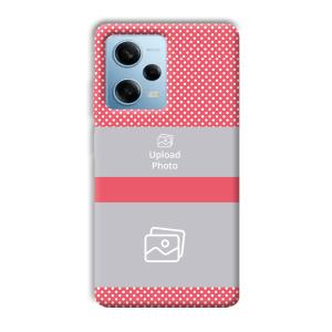 Pink Polka Customized Printed Back Cover for Redmi Note 12 5G