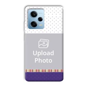 Blue White Customized Printed Back Cover for Redmi Note 12 5G